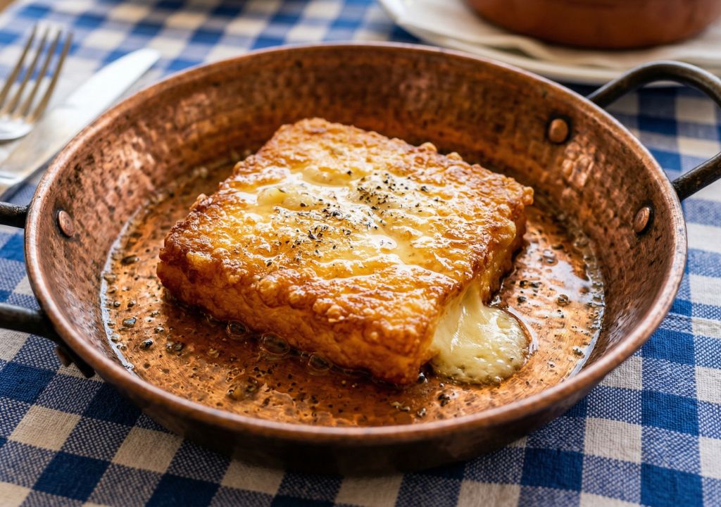 saganaki-formaggio greco-falsi miti sulla cucina greca-cucina greca-ristorante greco milano